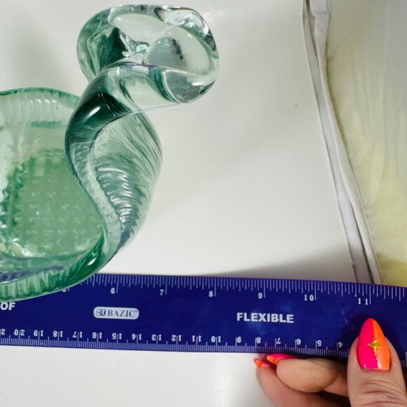 Beautiful Vintage handblown green glass swan in Murano style - Picture 6 of 8